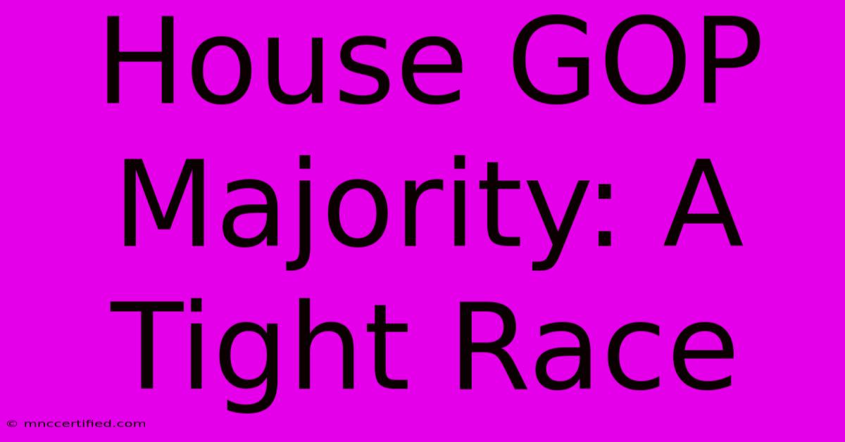 House GOP Majority: A Tight Race