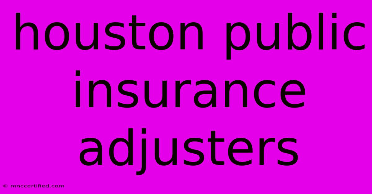 Houston Public Insurance Adjusters