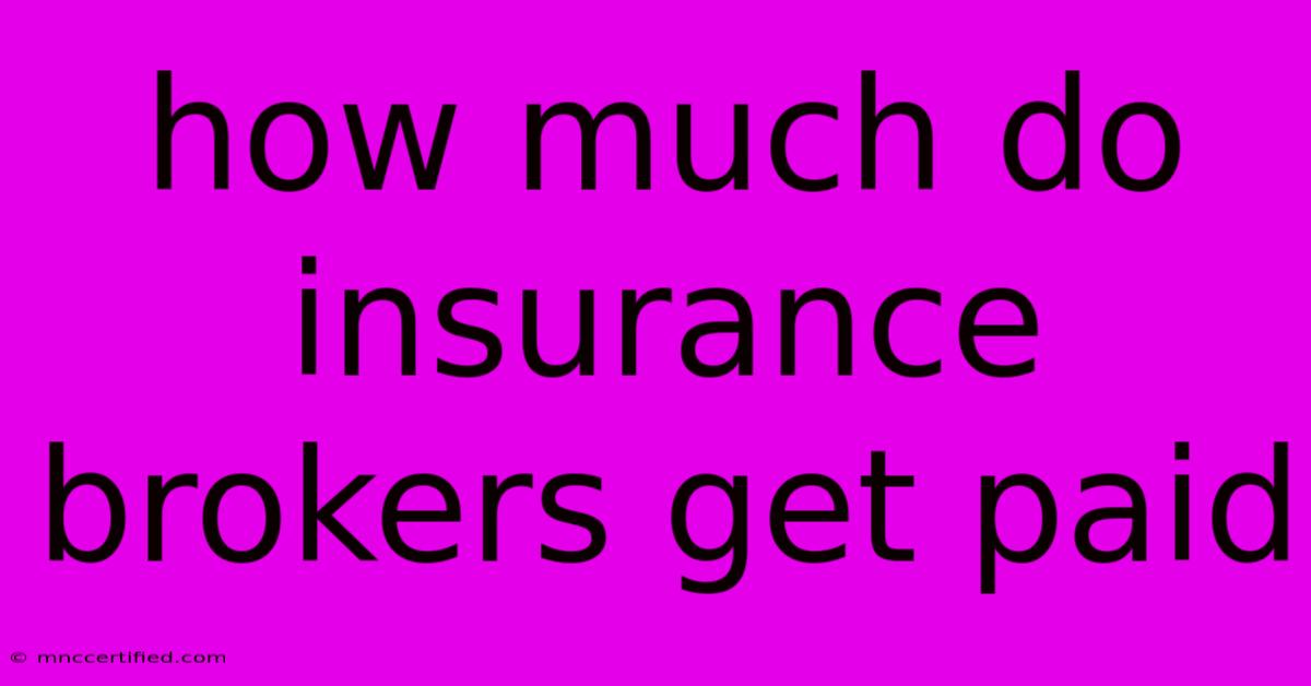 How Much Do Insurance Brokers Get Paid