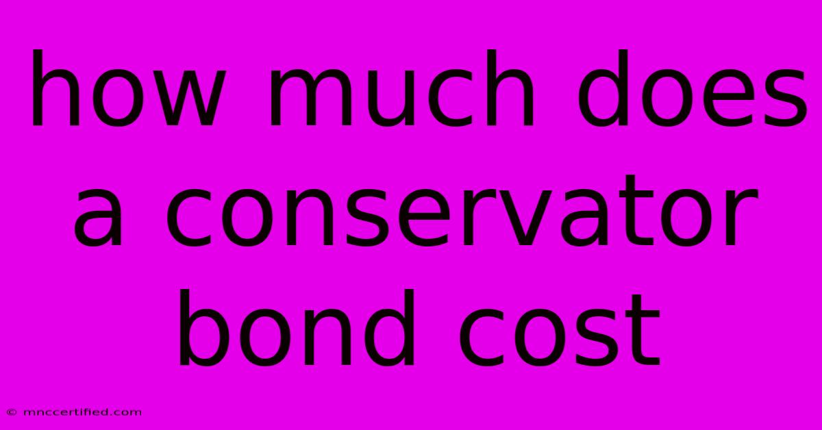 How Much Does A Conservator Bond Cost