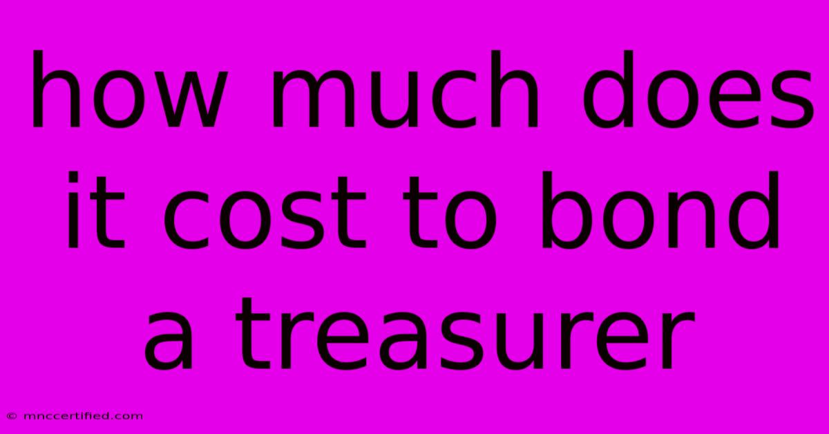 How Much Does It Cost To Bond A Treasurer