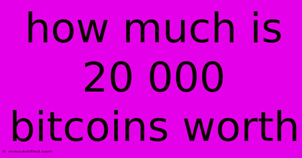 How Much Is 20 000 Bitcoins Worth