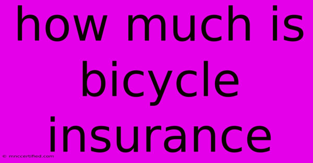 How Much Is Bicycle Insurance