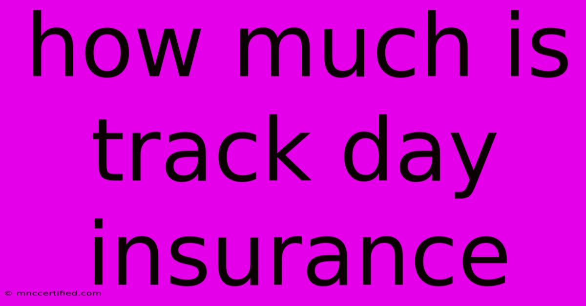 How Much Is Track Day Insurance