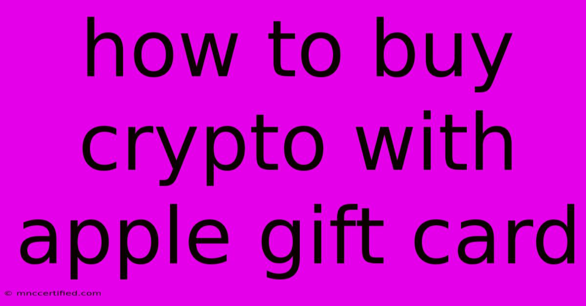 How To Buy Crypto With Apple Gift Card