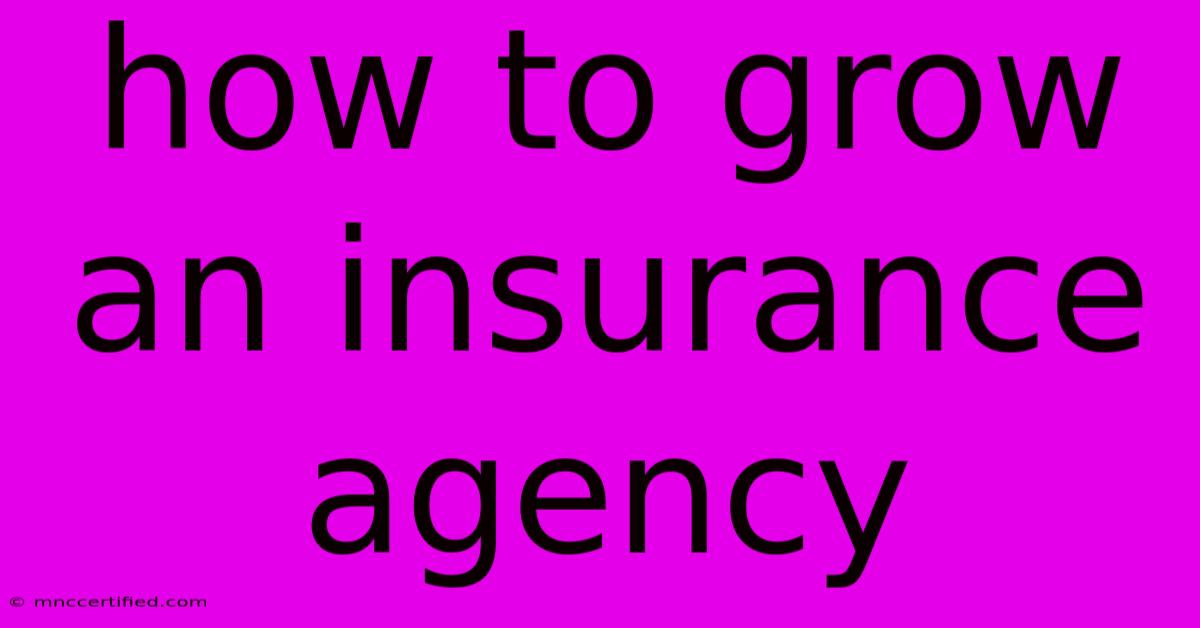 How To Grow An Insurance Agency