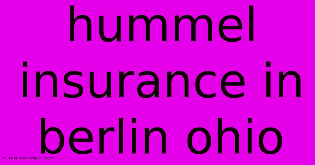 Hummel Insurance In Berlin Ohio