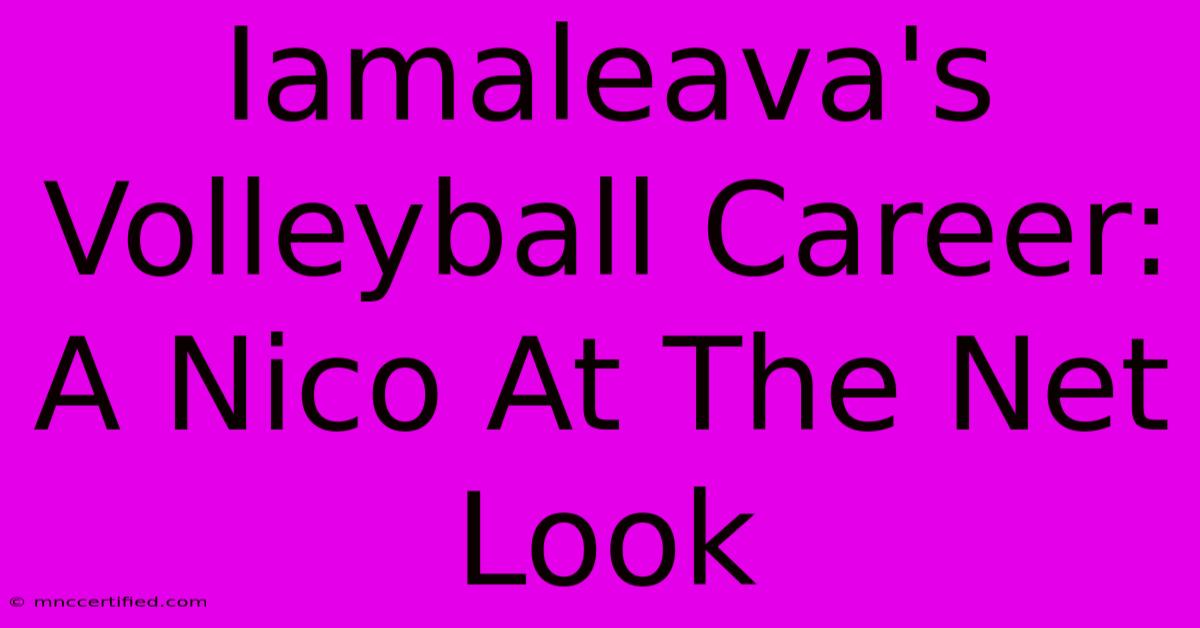 Iamaleava's Volleyball Career: A Nico At The Net Look