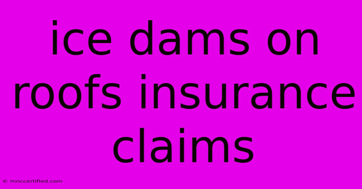 Ice Dams On Roofs Insurance Claims