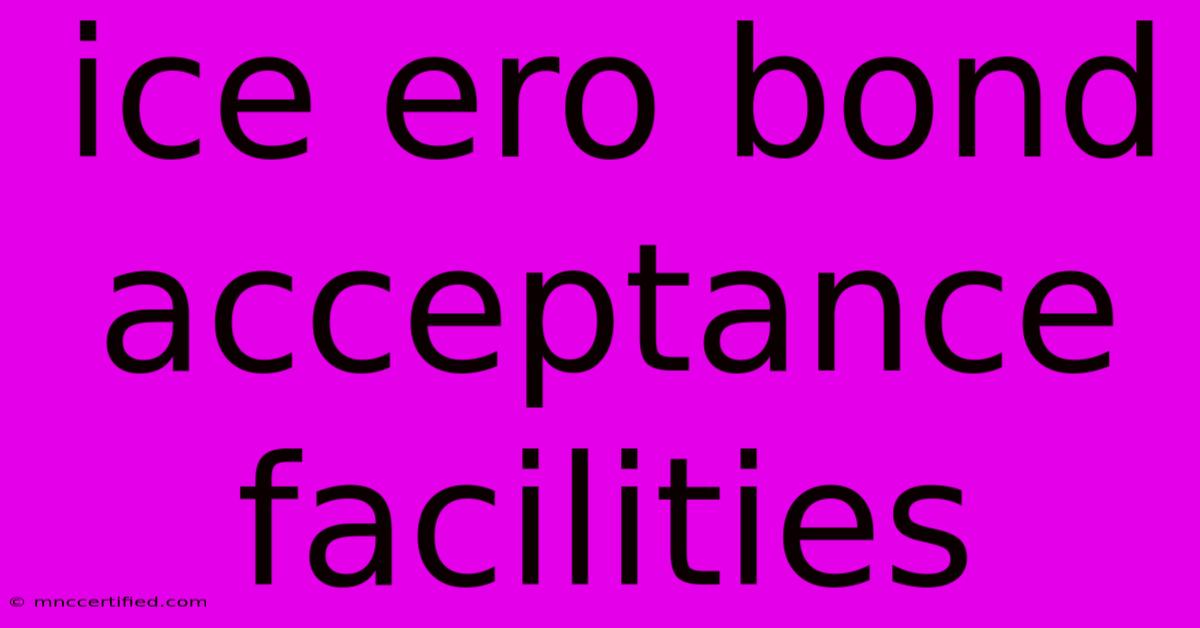 Ice Ero Bond Acceptance Facilities