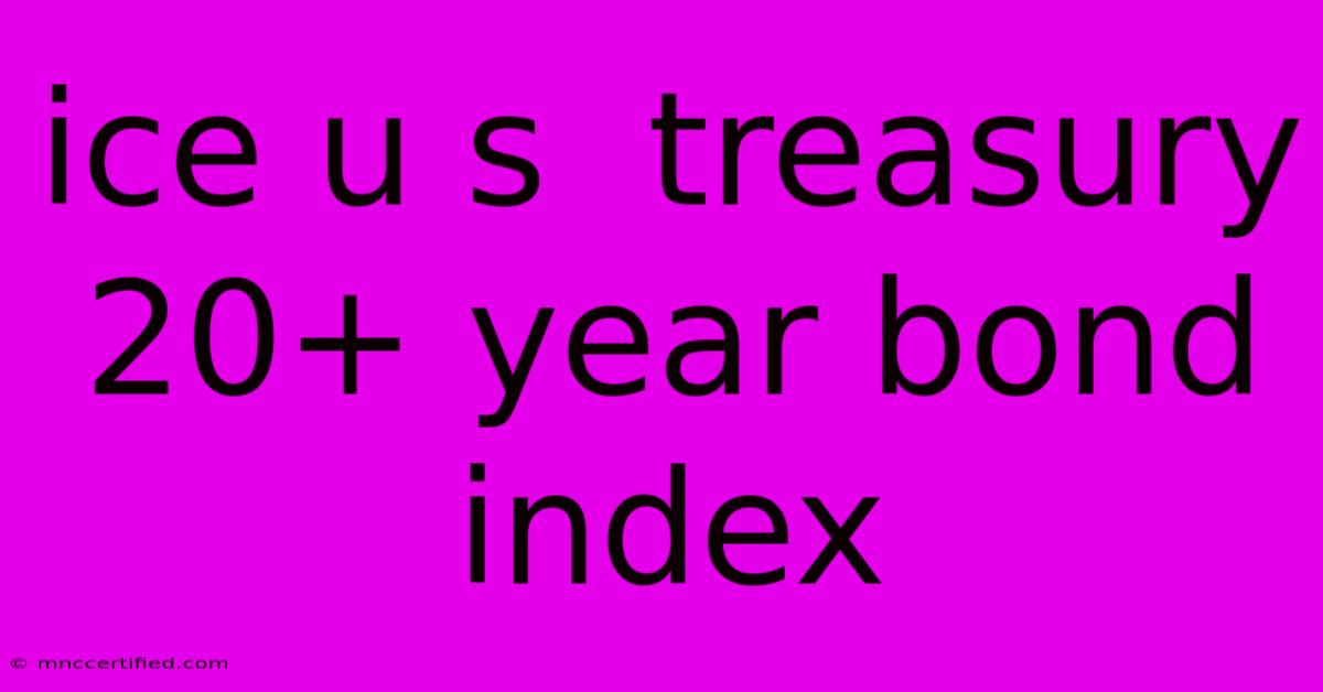 Ice U S  Treasury 20+ Year Bond Index