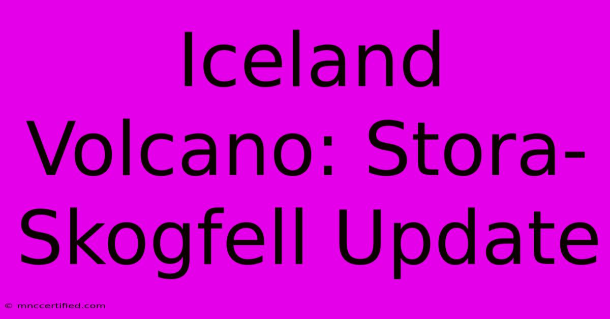 Iceland Volcano: Stora-Skogfell Update