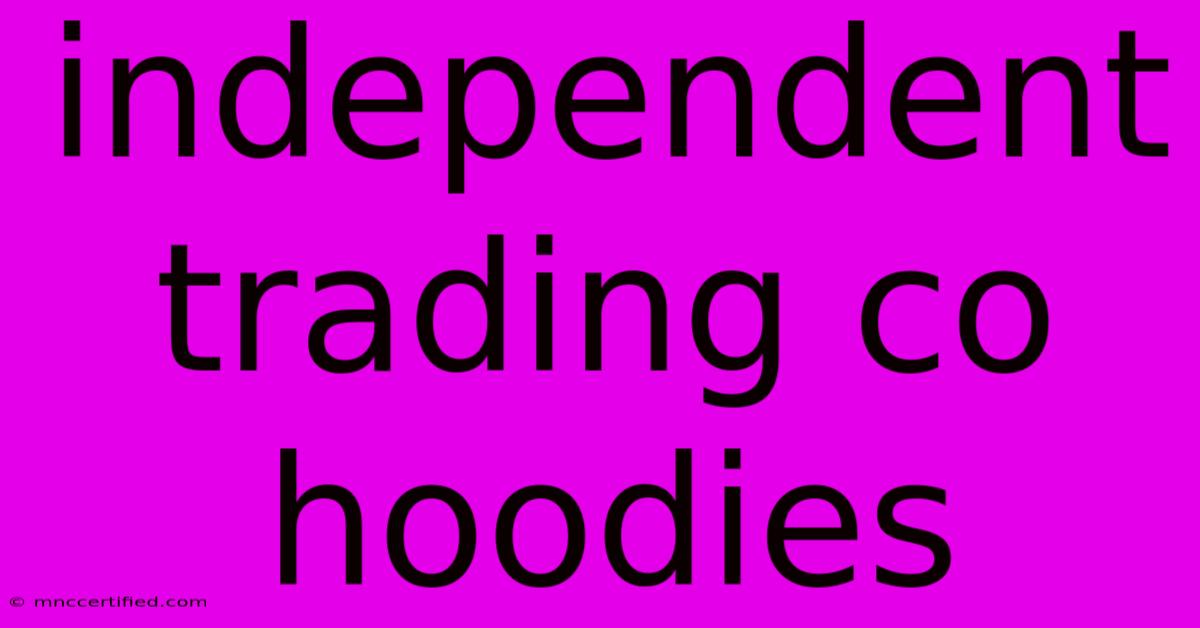 Independent Trading Co Hoodies