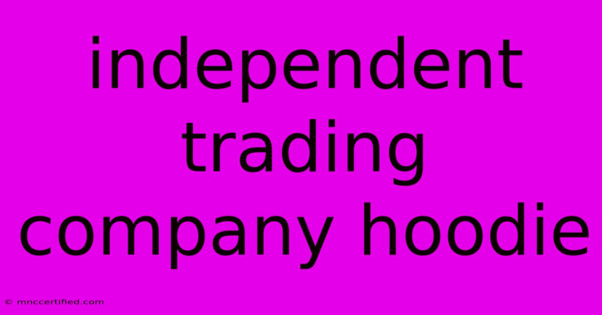 Independent Trading Company Hoodie