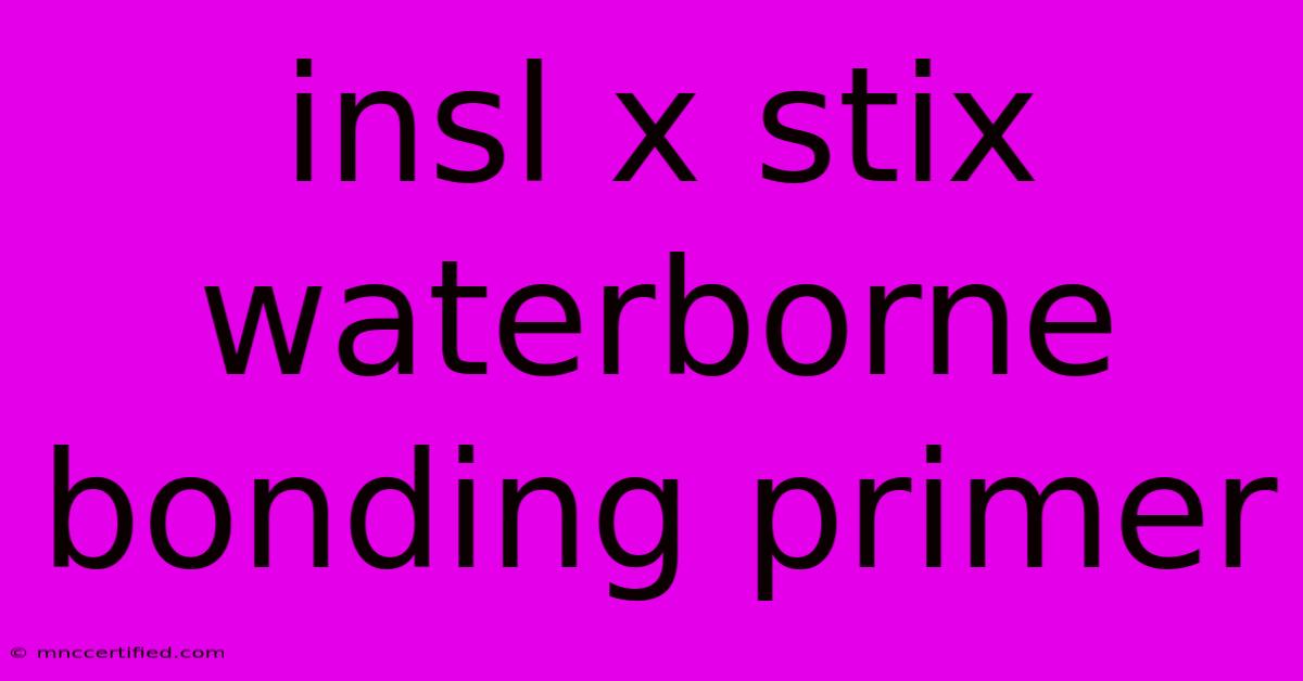 Insl X Stix Waterborne Bonding Primer