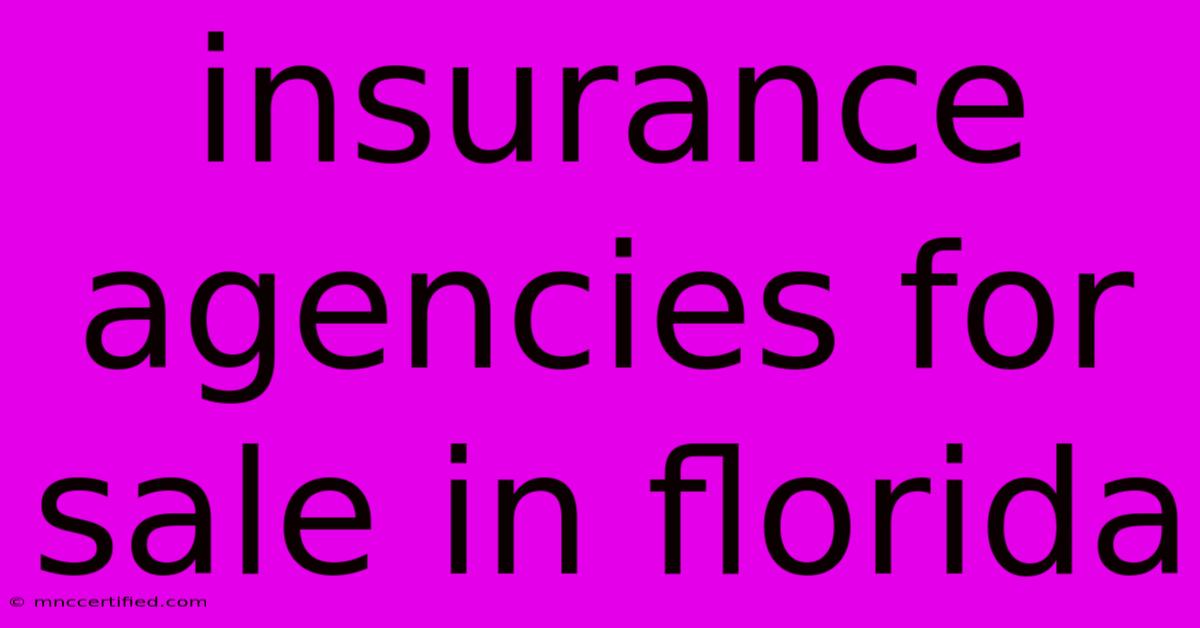 Insurance Agencies For Sale In Florida