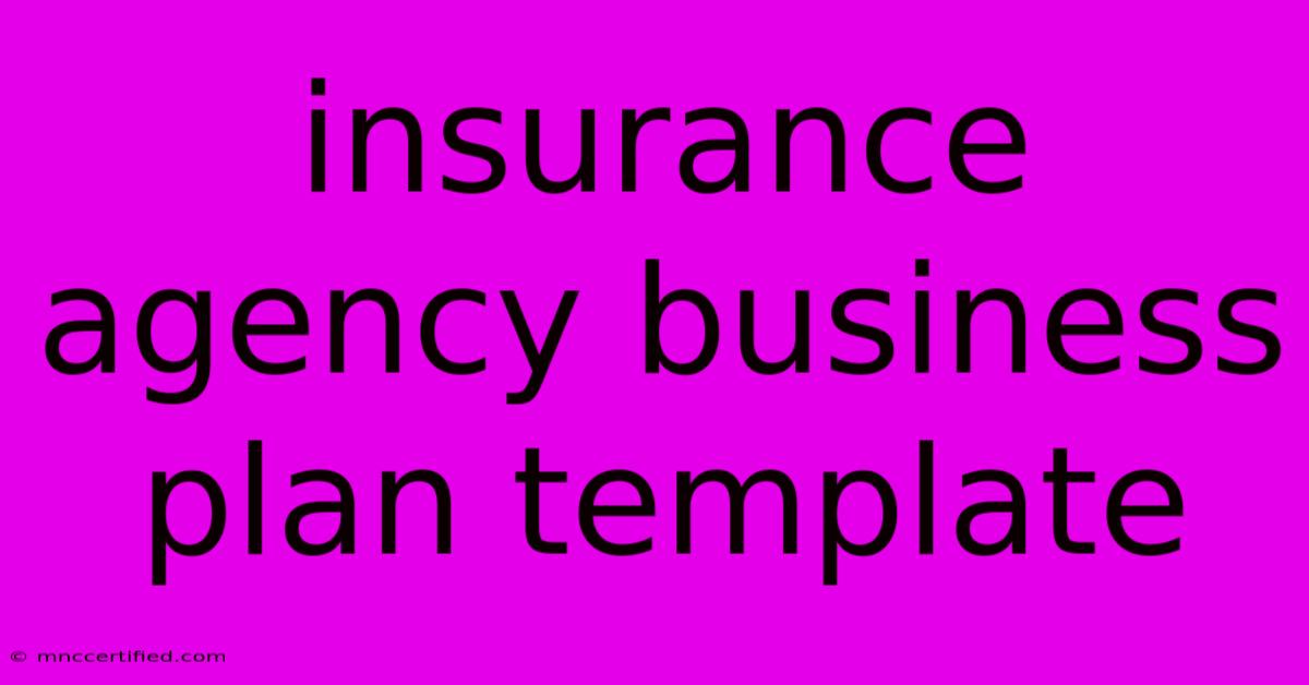 Insurance Agency Business Plan Template