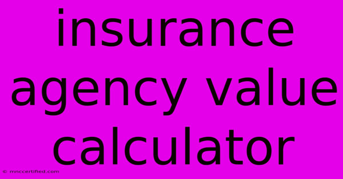 Insurance Agency Value Calculator