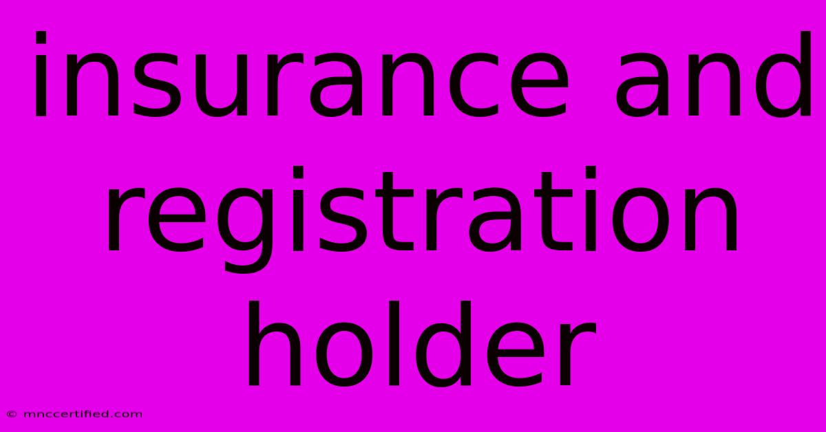 Insurance And Registration Holder