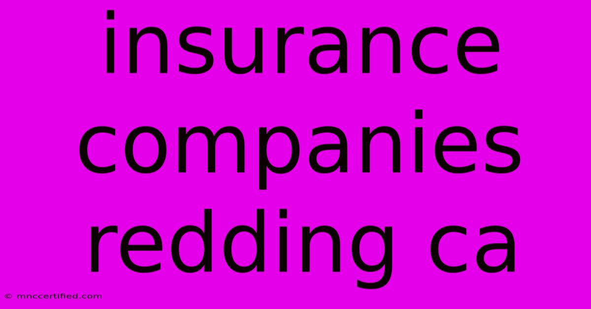 Insurance Companies Redding Ca