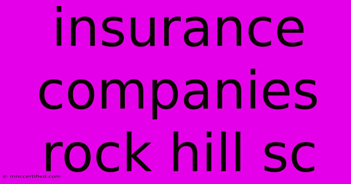 Insurance Companies Rock Hill Sc