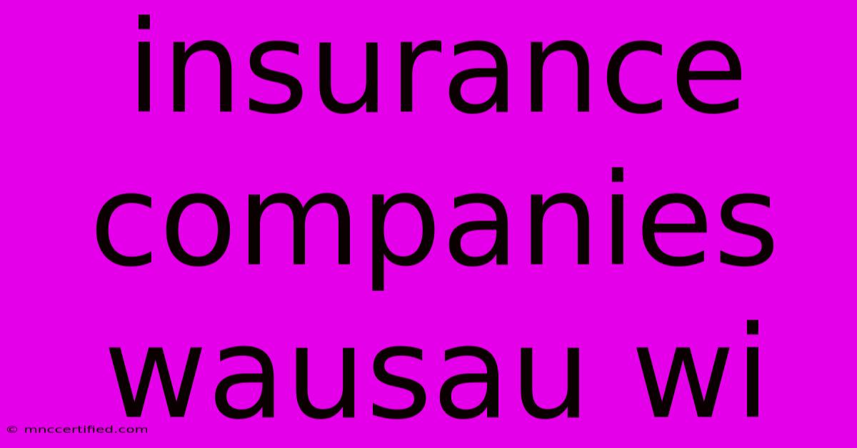 Insurance Companies Wausau Wi