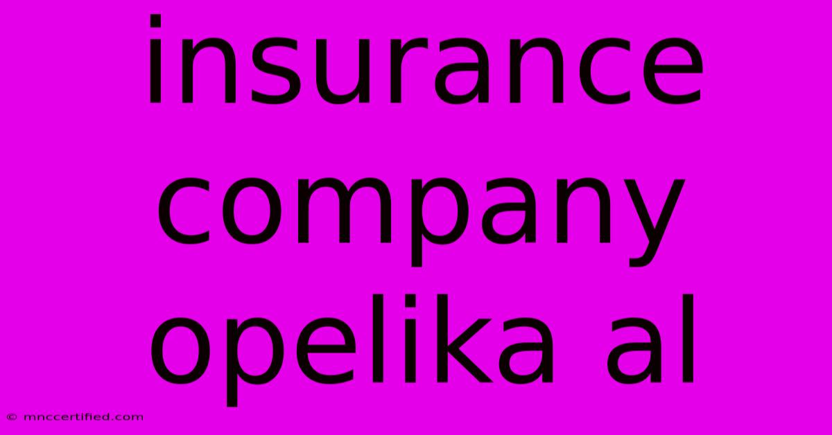 Insurance Company Opelika Al