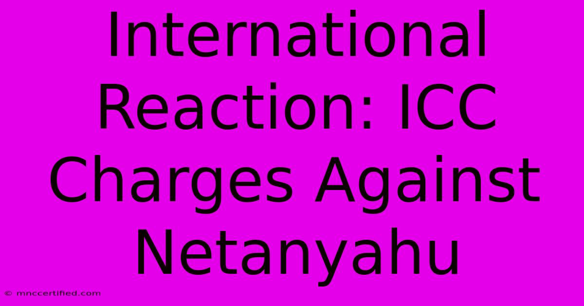 International Reaction: ICC Charges Against Netanyahu