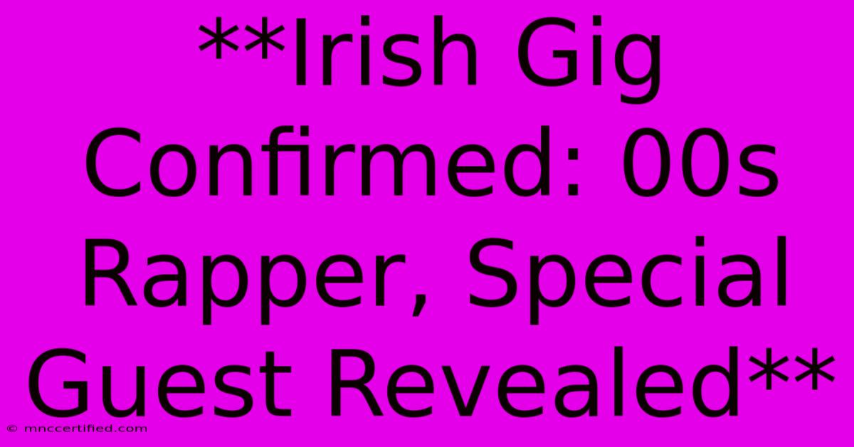 **Irish Gig Confirmed: 00s Rapper, Special Guest Revealed**