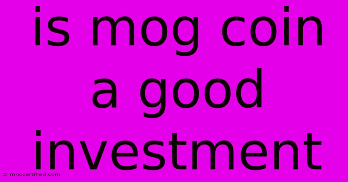 Is Mog Coin A Good Investment