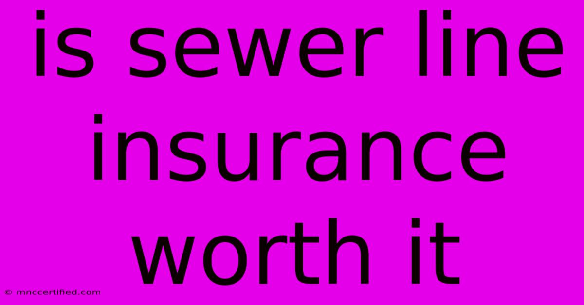 Is Sewer Line Insurance Worth It