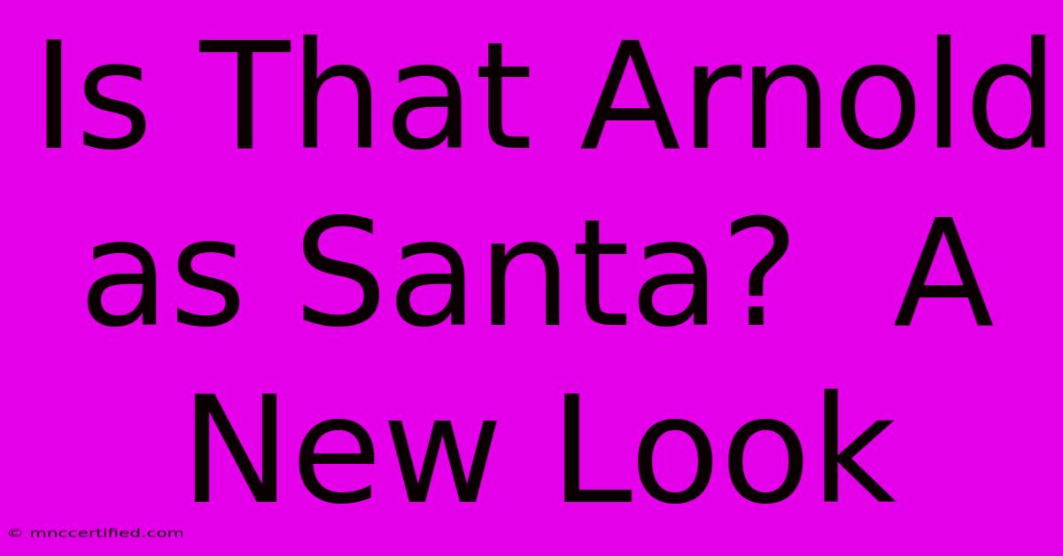 Is That Arnold As Santa?  A New Look