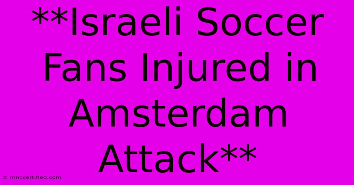 **Israeli Soccer Fans Injured In Amsterdam Attack** 