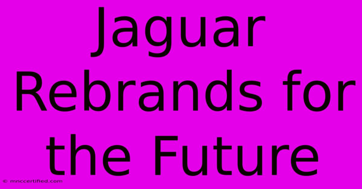 Jaguar Rebrands For The Future