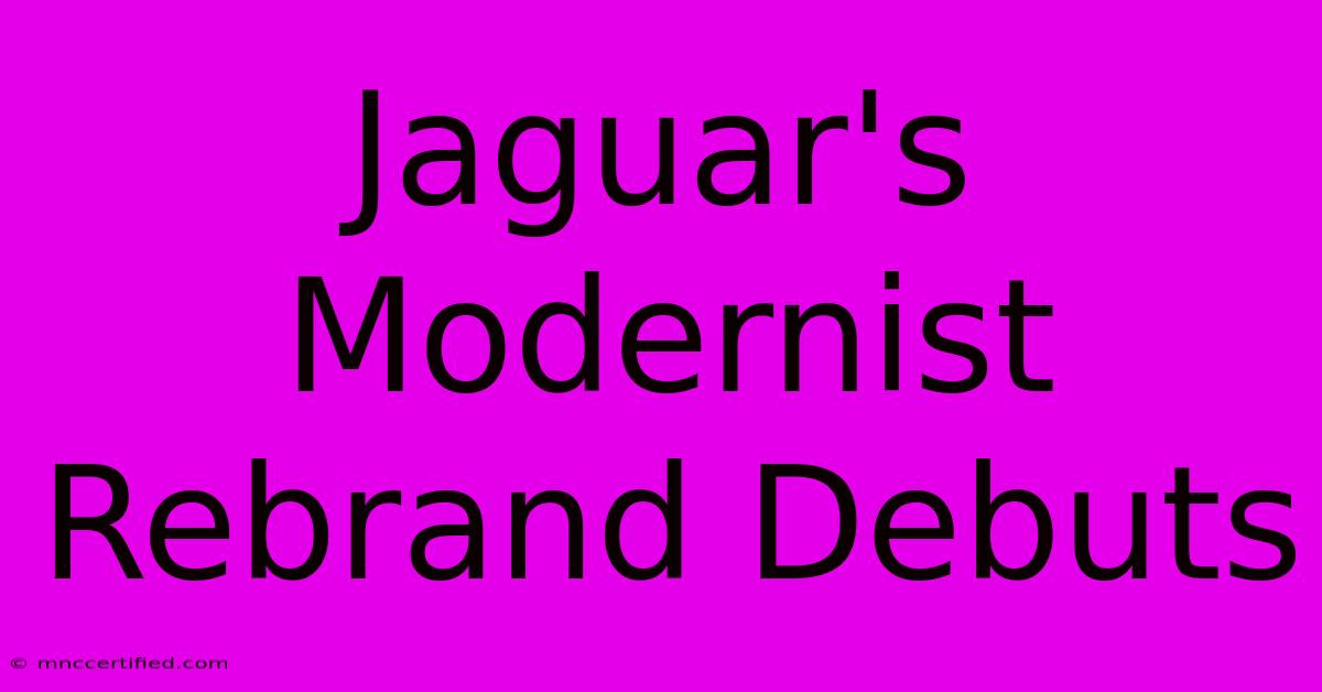 Jaguar's Modernist Rebrand Debuts