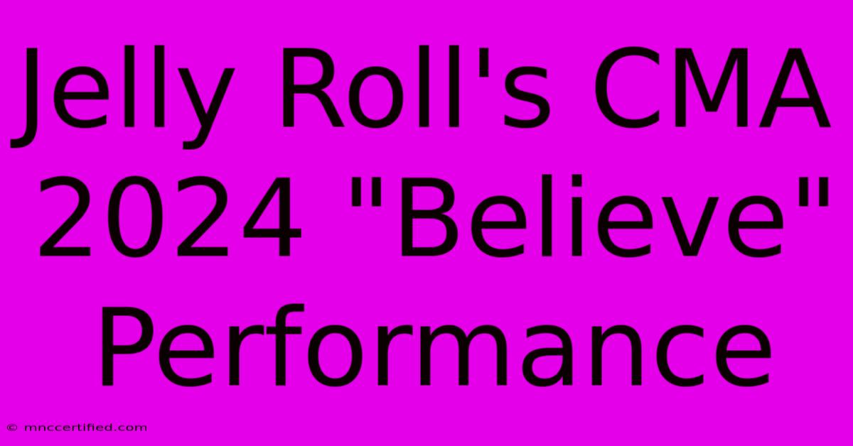 Jelly Roll's CMA 2024 