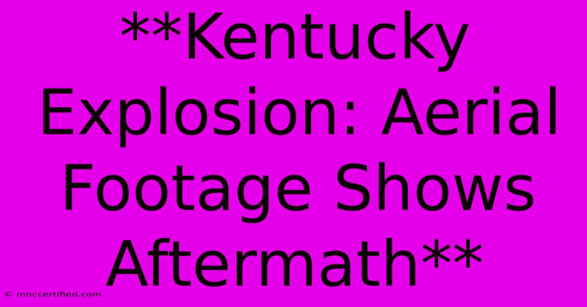 **Kentucky Explosion: Aerial Footage Shows Aftermath**