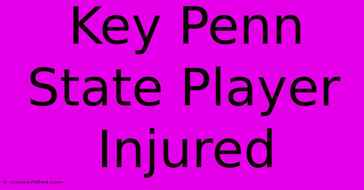 Key Penn State Player Injured