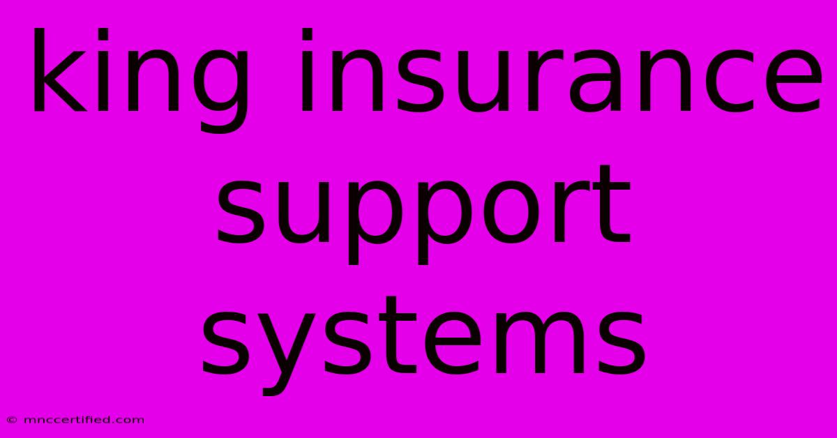 King Insurance Support Systems