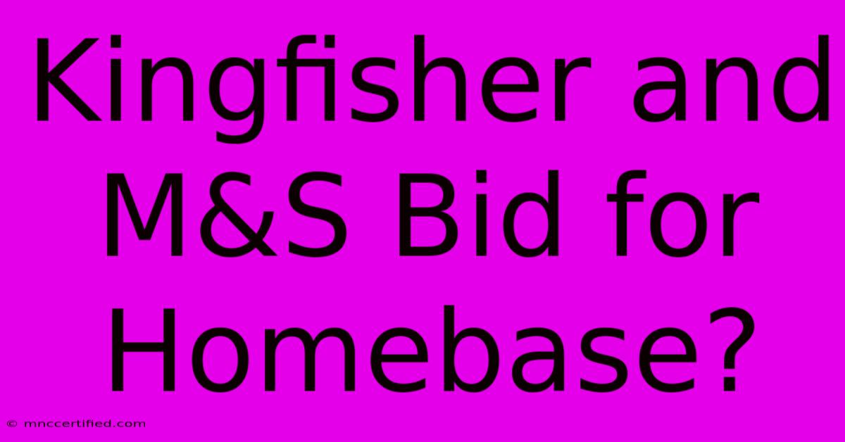 Kingfisher And M&S Bid For Homebase?