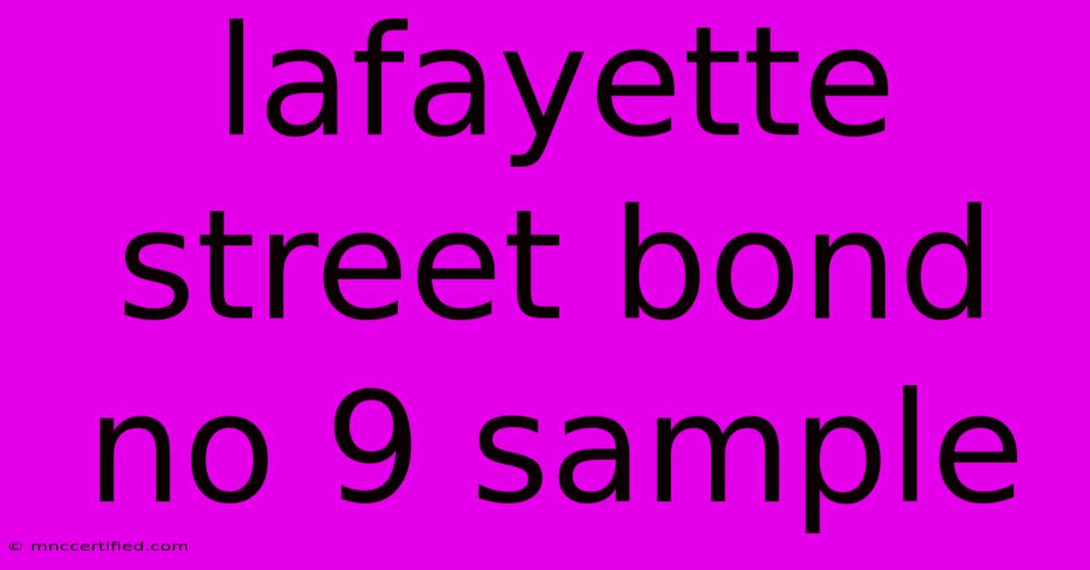 Lafayette Street Bond No 9 Sample