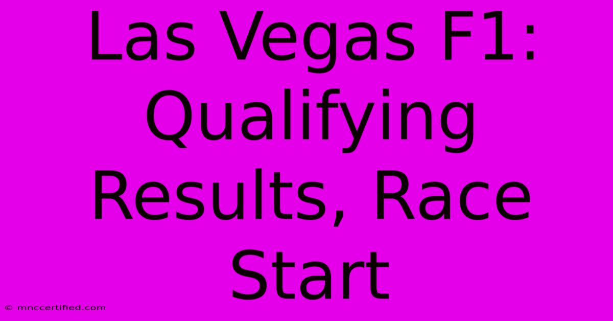 Las Vegas F1: Qualifying Results, Race Start