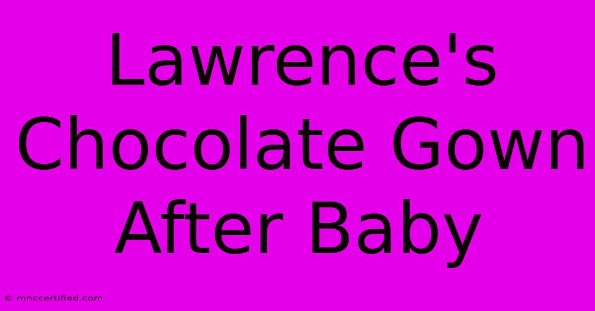 Lawrence's Chocolate Gown After Baby