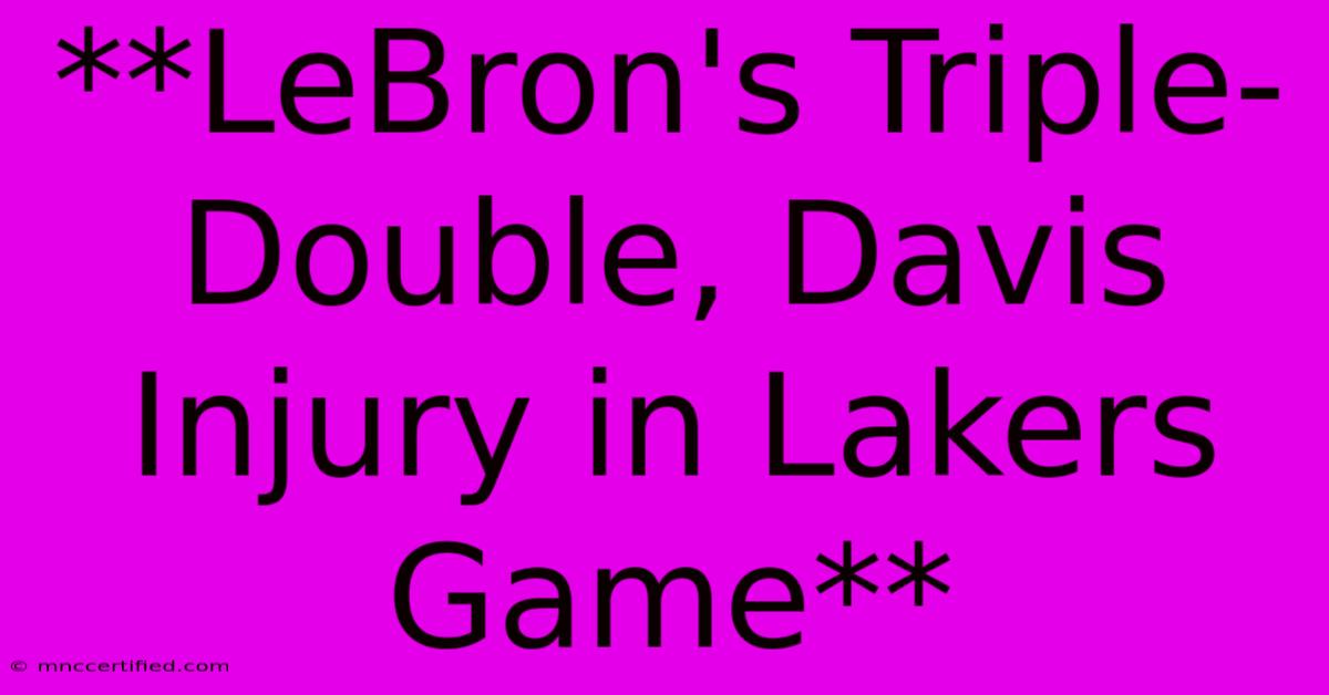 **LeBron's Triple-Double, Davis Injury In Lakers Game**