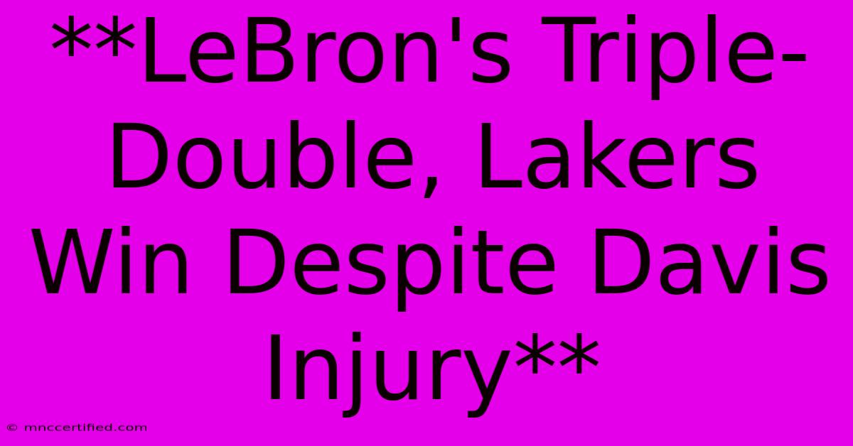 **LeBron's Triple-Double, Lakers Win Despite Davis Injury** 