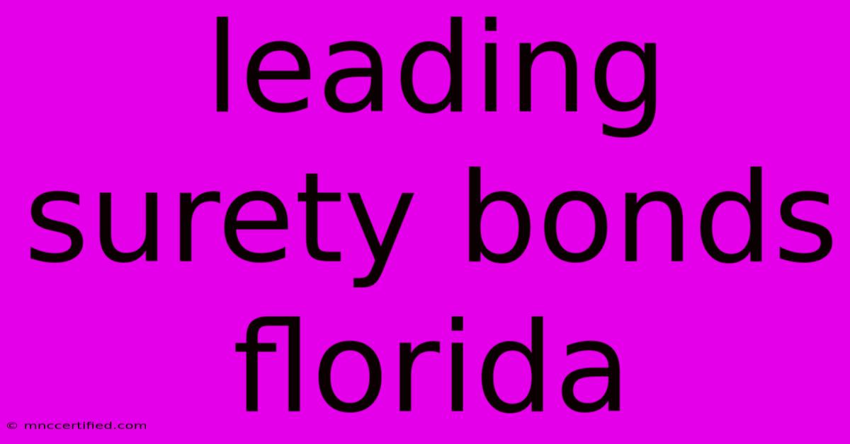 Leading Surety Bonds Florida