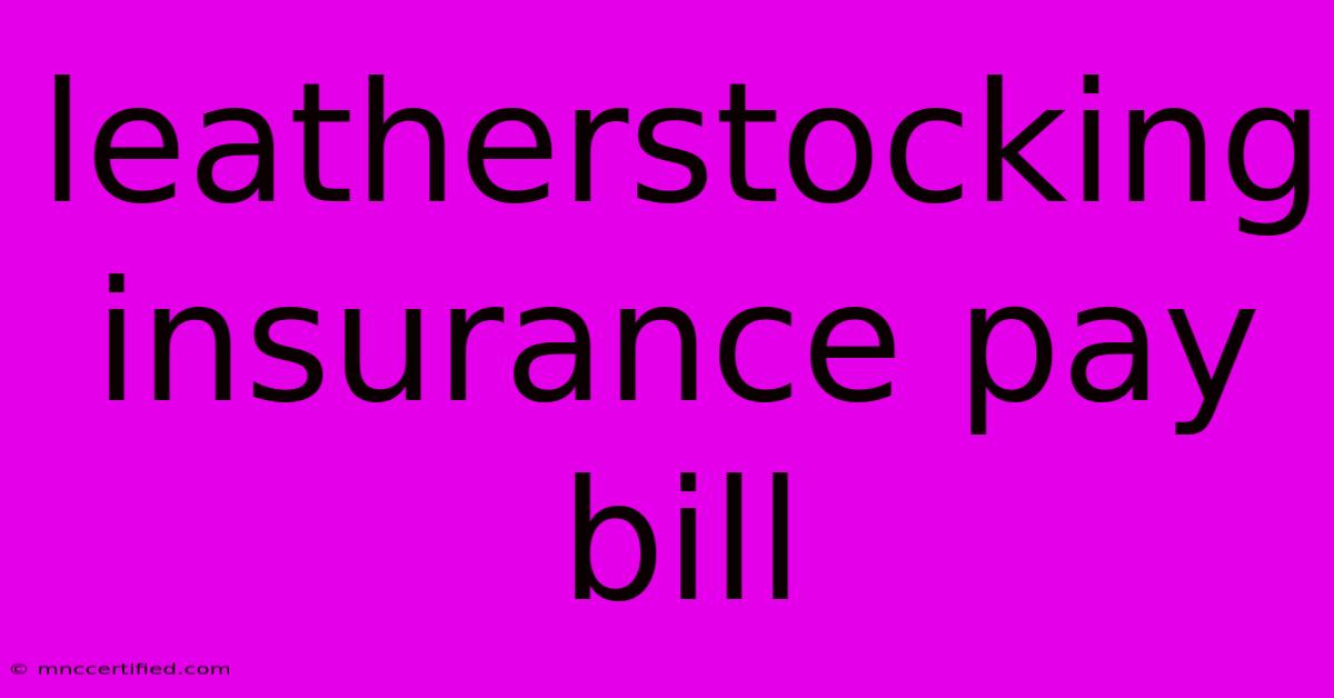 Leatherstocking Insurance Pay Bill