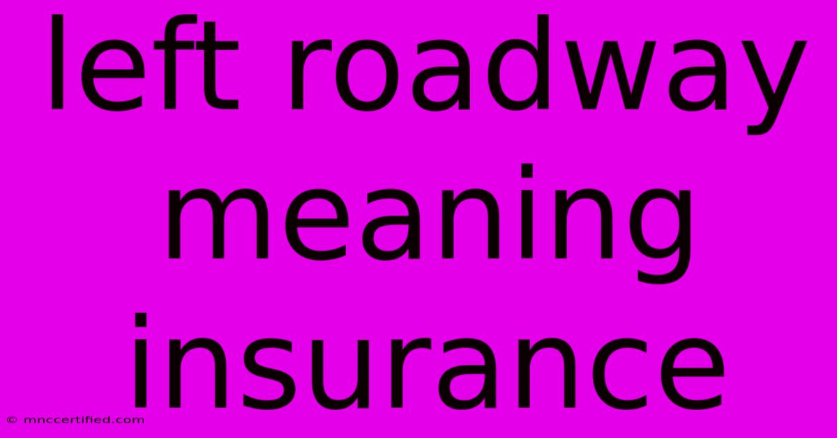 Left Roadway Meaning Insurance