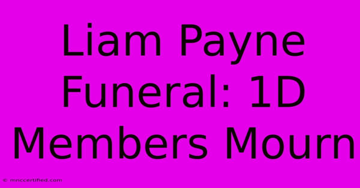 Liam Payne Funeral: 1D Members Mourn