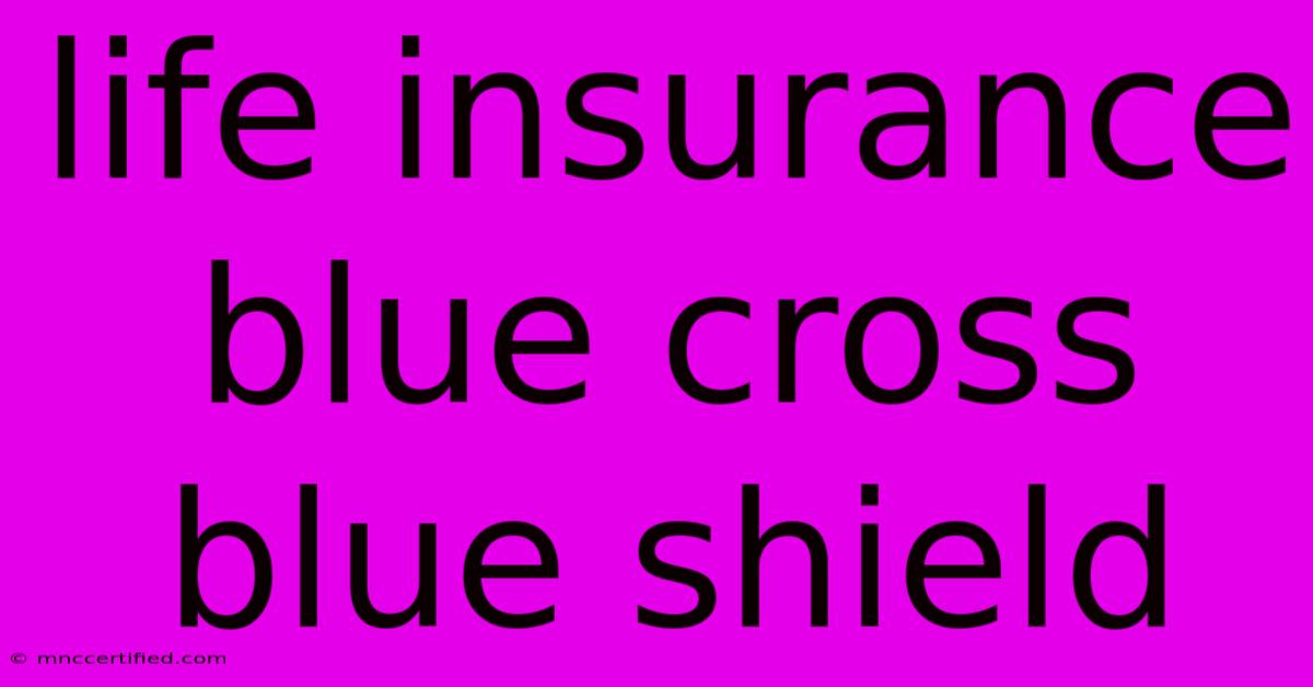 Life Insurance Blue Cross Blue Shield